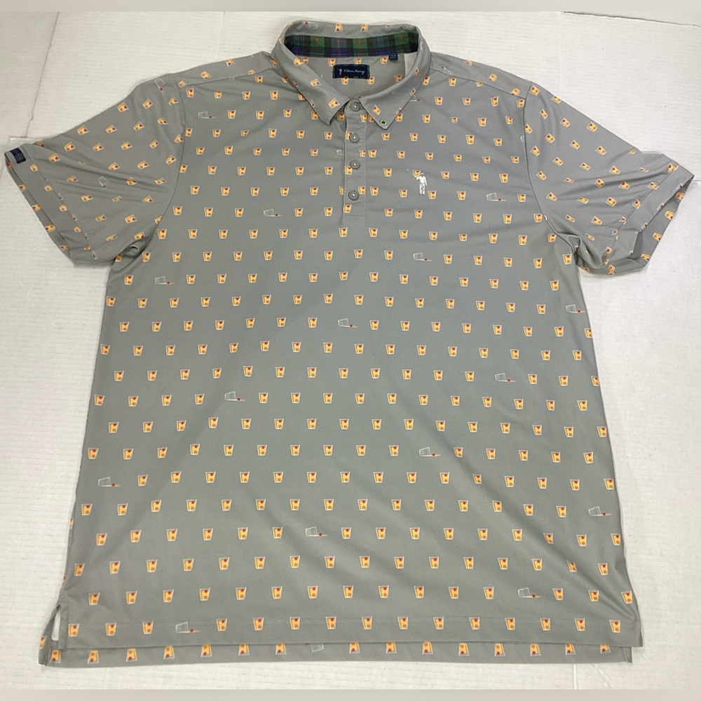 William Murray Polo Shirt Mens X Large Golf Performance Last Call Drink Cocktail